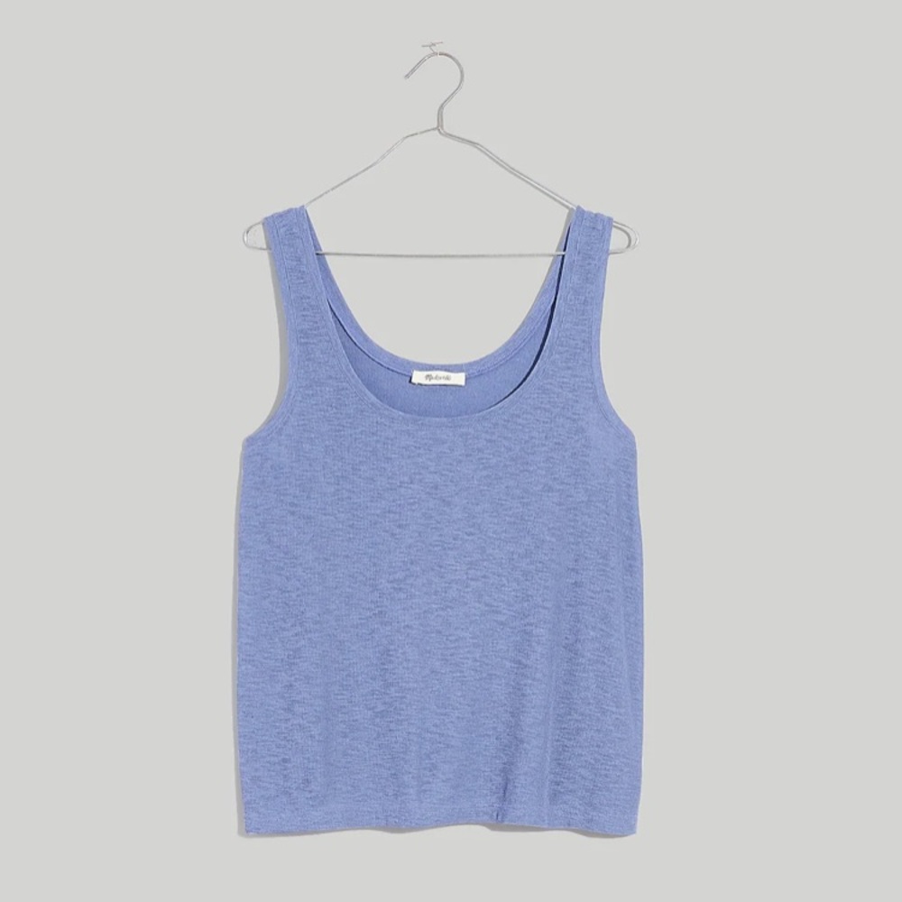 Madewell Eastover Tank in periwinkle blue (multiple sizes)